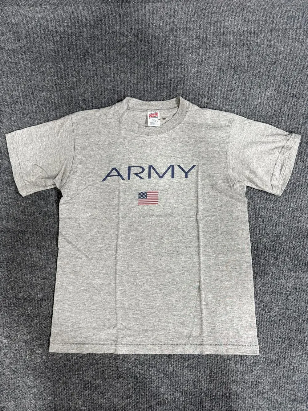 Soffe Shirts Shirt Youth Large Gray Army USA Flag Graphic T-Shirt Tee Top